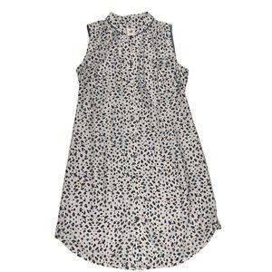 Cabi Cheetah Print Sleeveless Button Down Shirt Dress Size S Camilla